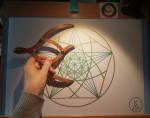 sacred geometry drawing with golden ratio 17